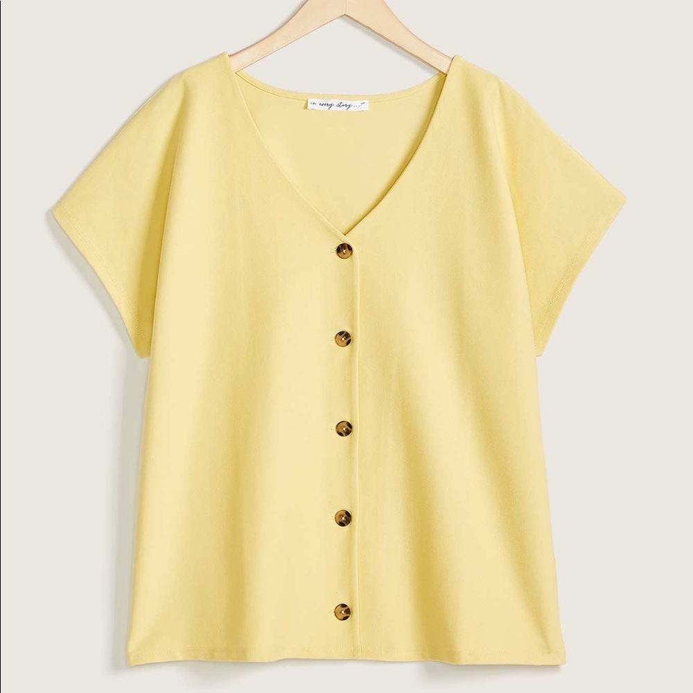 In Every Story Yellow Button Shirt